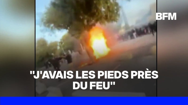 DOCUMENT BFMTV. Colère lycéenne: un professeur aspergé d'essence à La Ciotat témoigne