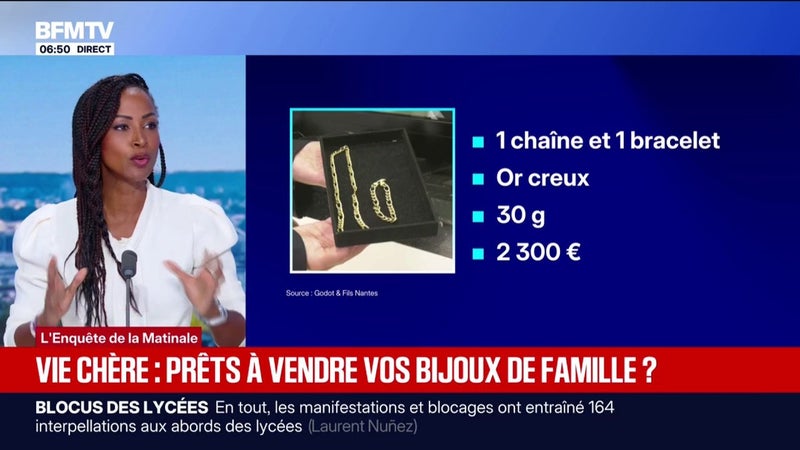 Face au retour de l'inflation, de plus en plus de Français vendent de l'or pour récupérer de l'argent