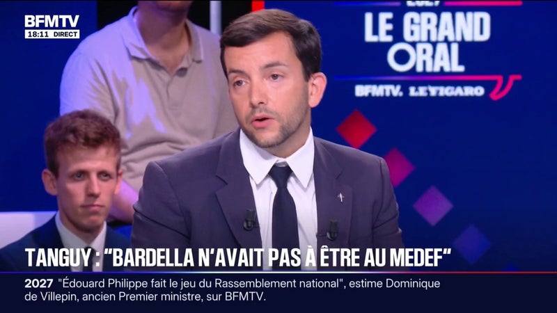 Jordan Bardella "a la confiance absolue de Marine Le Pen", affirme Jean-Philippe Tanguy