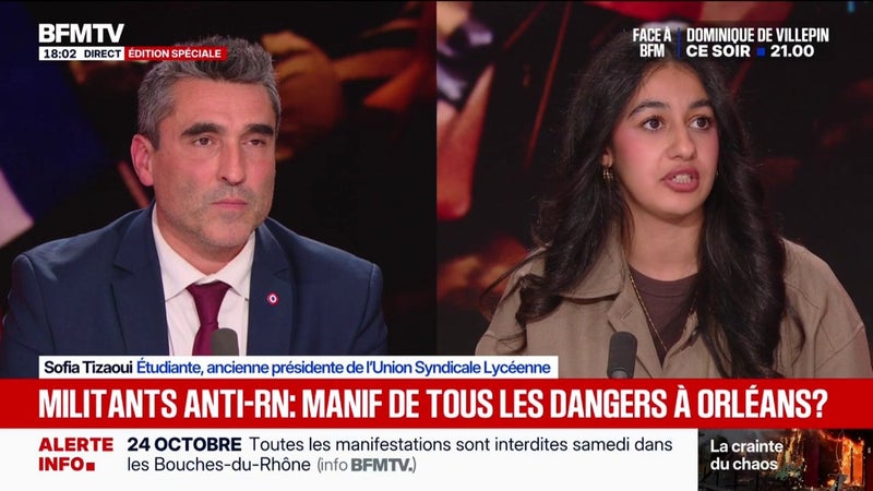 Colère sociale: "La solution actuellement, c'est de nous envoyer la BRI et les CRS, il faudrait des réponses politiques", assure Sofia Tizaoui, étudiante