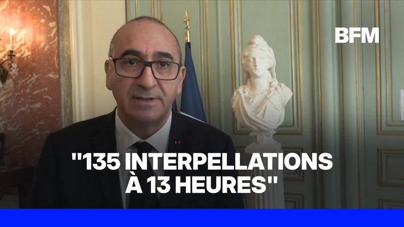 24 octobre: "135 interpellations à 13h" annonce Laurent Nuñez, ministre de l'Intérieur