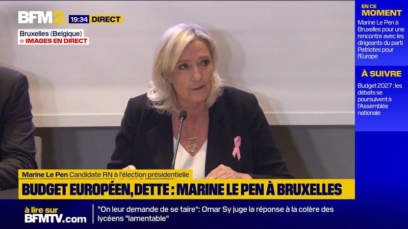 "Nous ne pouvons plus financer l'Ukraine", estime Marine Le Pen, candidate RN à l'élection présidentielle