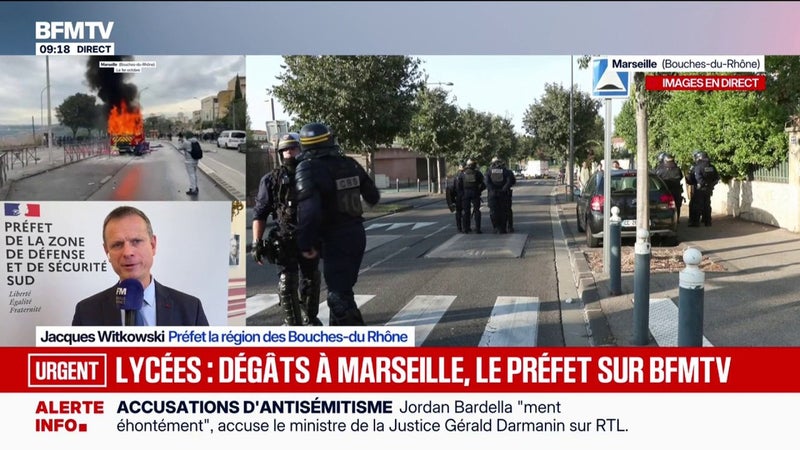 Blocage des lycées: "On avait ce matin 11 établissements plus ou moins impactés", indique le préfet des Bouches-du-Rhône