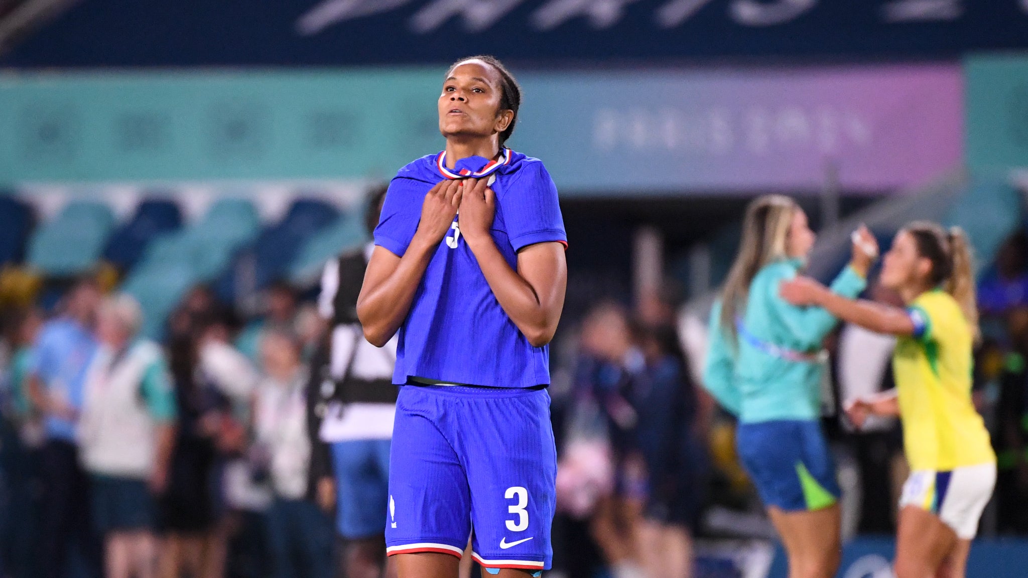 Flocage Officiel - France Féminine, Geyoro, 2023, Away, Bleu - Footpress