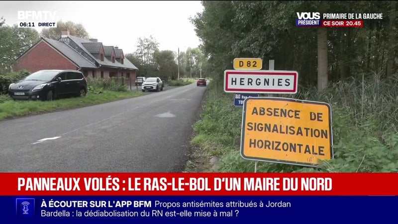 Nord: des vols de panneaux de signalisation exaspèrent le maire d'une commune et ses habitants