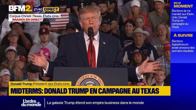 "N'allez pas en France", lance Donald Trump à des militants rassemblés pour un meeting au Texas