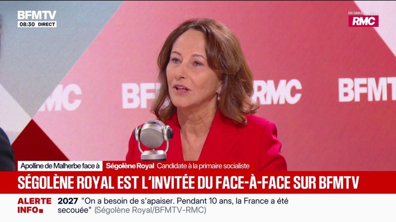 "Ce gouvernement a par sa mauvaise politique provoqué des révoltes sociales", déclare Ségolène Royal, candidate à la primaire socialiste