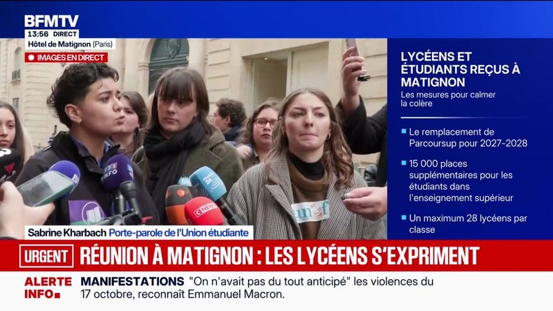 Lycéens reçus à Matignon: "C'est le bal des tartuffes", dénonce Sabrine Kharbach, porte-parole de l'Union étudiante