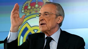 Florentino Pérez en conférence de presse avec le Real Madrid, le 12 mai 2026