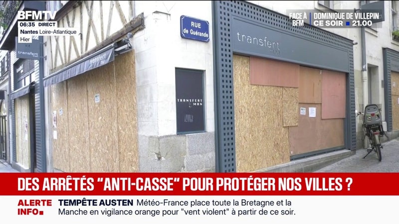 Manifestations du 24 octobre: le préfet de Loire-Atlantique prend un arrêté "anti-pillage et anti-casse" pour protéger les commerces
