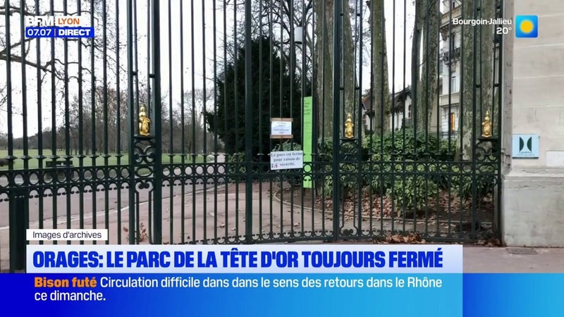 Orages : le Parc de la Tête d'Or toujours fermé