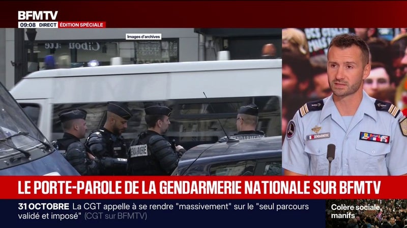 Manifestations du 31 octobre: "Déjà depuis hier, partout en France, il y a un dispositif de contrôles en profondeur qui est mis en place", explique le porte-parole de la Gendarmerie Nationale