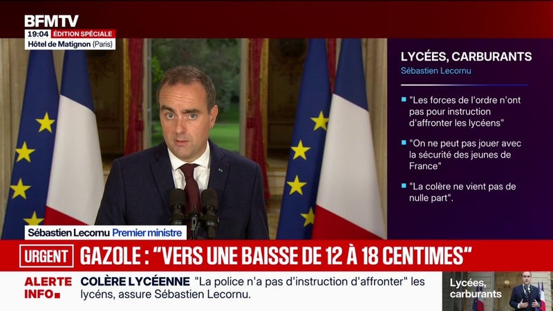 "Notre engagement est de ramener le déficit public à 5% en 2027, pas davantage", indique Sébastien Lecornu