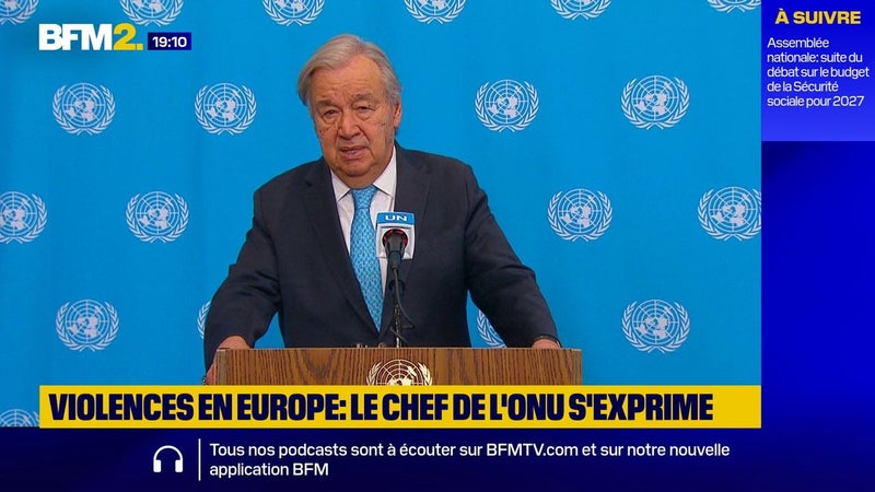 Violences en France: le chef de l'ONU dénonce une situation "inacceptable"