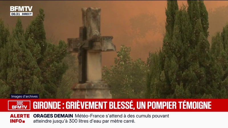 "J'aurai probablement des séquelles": grièvement blessé lors des incendies en Gironde, un pompier témoigne
