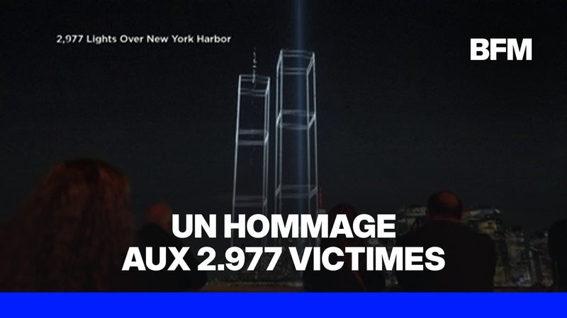 11-Septembre: un spectacle de drone reconstitue les tours jumelles en hommage aux victimes