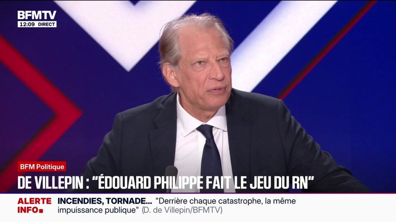 Immigration: "Édouard Philippe fait le jeu, à travers la surenchère, de Marine Le Pen", estime Dominique de Villepin, ancien Premier ministre