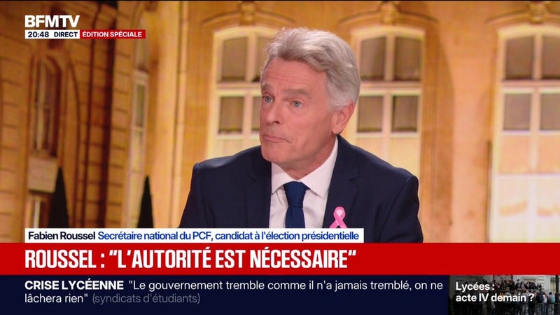 Mobilisation lycéenne: "Le malaise est profond", estime Fabien Roussel, secrétaire national du PCF