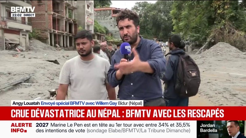 "Je n'arrive plus à manger ni à dormir": les équipes de BFMTV ont pu échanger avec un rescapé après la crue dévastatrice au Népal
