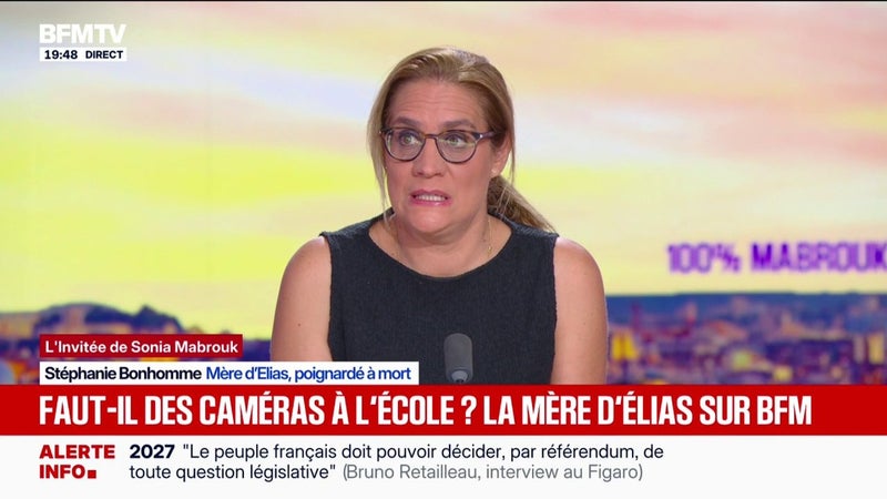 Caméras de vidéosurveillance à l'école: "C'est irréaliste", estime la mère d'Elias, jeune poignardé à mort
