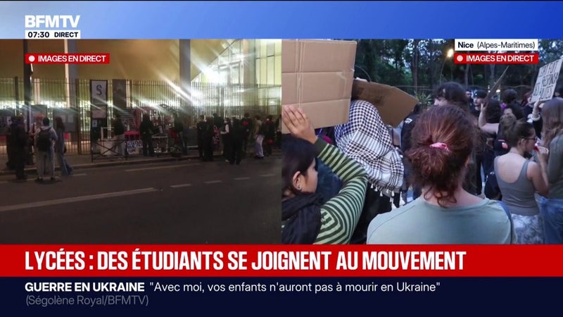 Meilleures conditions d'études, remplacements des enseignants: des étudiants se joignent aux manifestations lycéennes