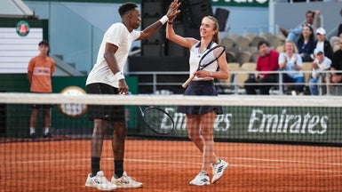 Elina Svitolina et Gaël Monfils à Roland-Garros, le 21 mai 2026.