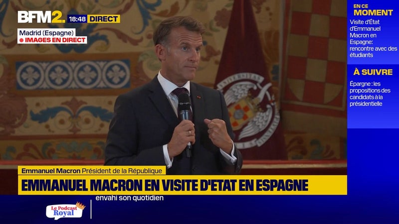 "Il faut se saisir rapidement des innovations technologiques", assure Emmanuel Macron
