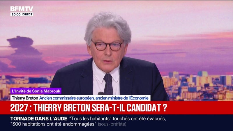 Présidentielle 2027: "Il va se passer beaucoup de choses, beaucoup de surprises", déclare Thierry Breton, ancien ministre de l'Économie