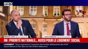 Passe d'armes entre Matthieu Valet (RN) et Arthur Delaporte (PS) au sujet de la "priorité nationale" plaidée par Marine Le Pen pour le logement social