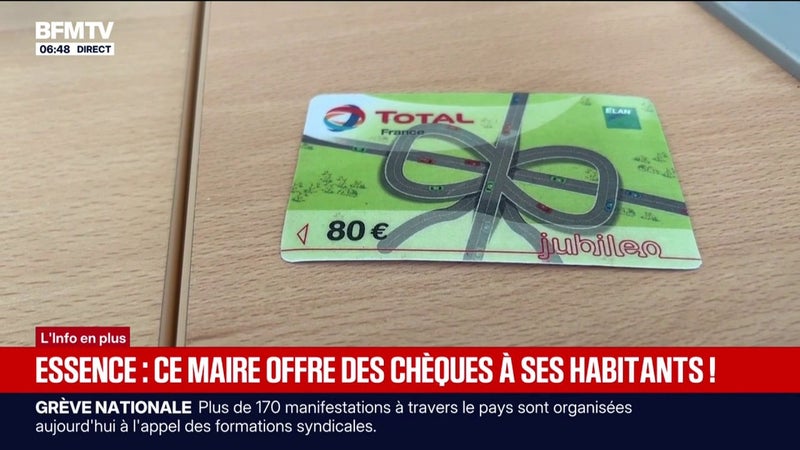 Carburant: ce maire offre des chèques à ses habitants