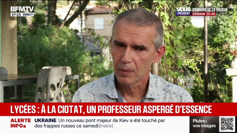 "J'avais les pieds très près du feu": le professeur aspergé d'essence à la Ciotat témoigne sur BFMTV