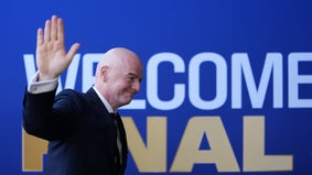 Gianni Infantino lors de son arrivée au stade pour la finale de la Coupe du monde, le 19 juillet 2026