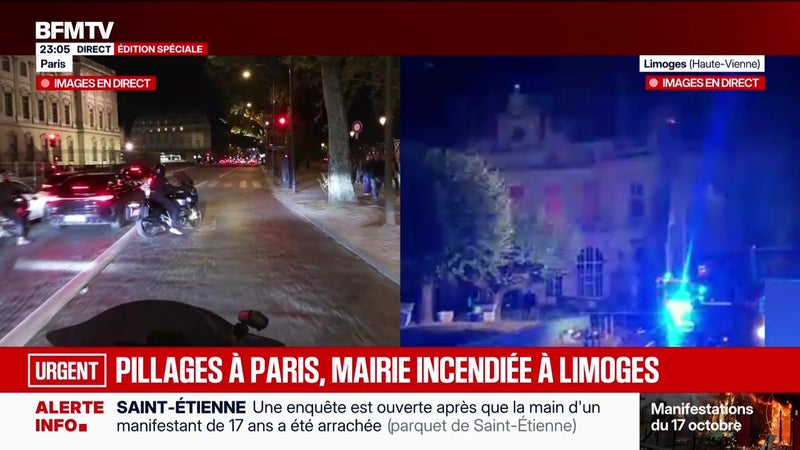 Édition spéciale : Des scènes de chaos à Paris, Lyon et Marseille - 17/10