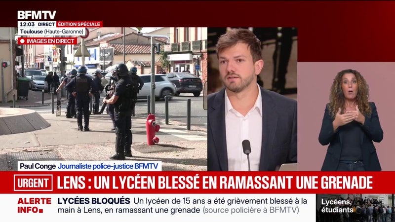 Lens: un lycéen de 15 ans grièvement blessé à la main en ramassant une grenade