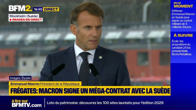 La Suède achète 4 frégates françaises pour 4,3 milliards d'euros: "Un choix de souveraineté européenne en matière de capacité de défense", souligne Emmanuel Macron
