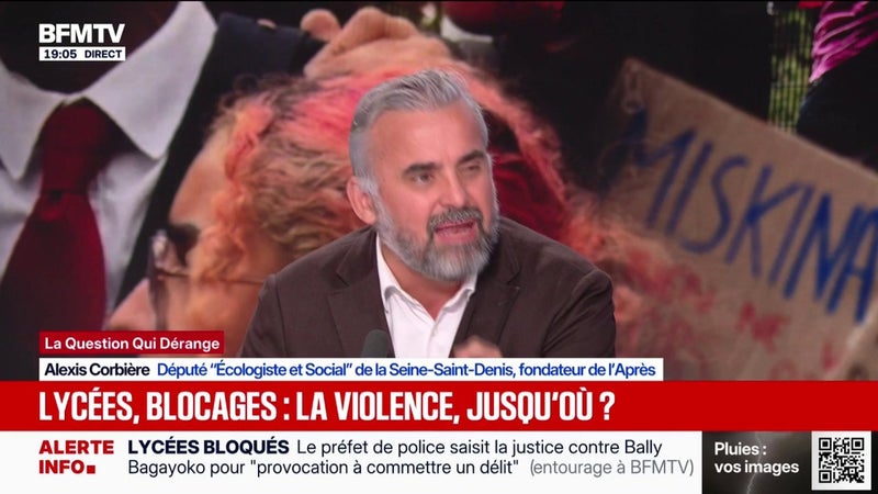 Lycées bloqués: "L'école publique va mal", déplore Alexis Corbière, député "Écologiste et Social" de Seine-Saint-Denis
