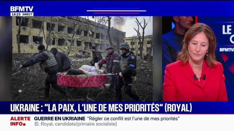 "Je n'ai jamais mis en cause les crimes de guerre commis par la Russie en Ukraine", assure Ségolène Royal, candidate à la primaire socialiste
