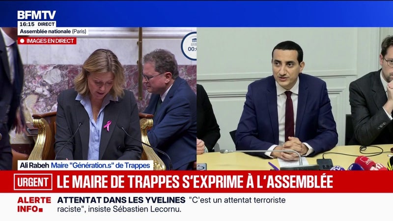 Minute de silence à l'Assemblée nationale après l'attentat dans les Yvelines: le maire de Trappes Ali Rabeh salue "une représentation nationale unie"