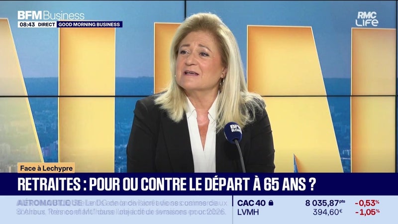 Emmanuel Lechypre face à Hedwige Chevrillon : Retraites, pour ou contre le départ à 65 ans ? - 30/09