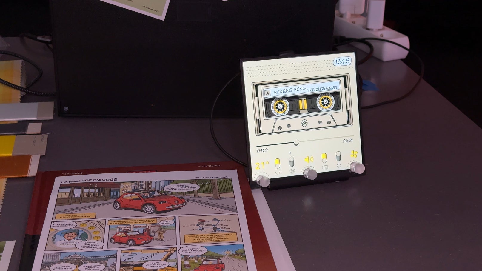 Les animations très esprit BD du concept Citroën 2CV.