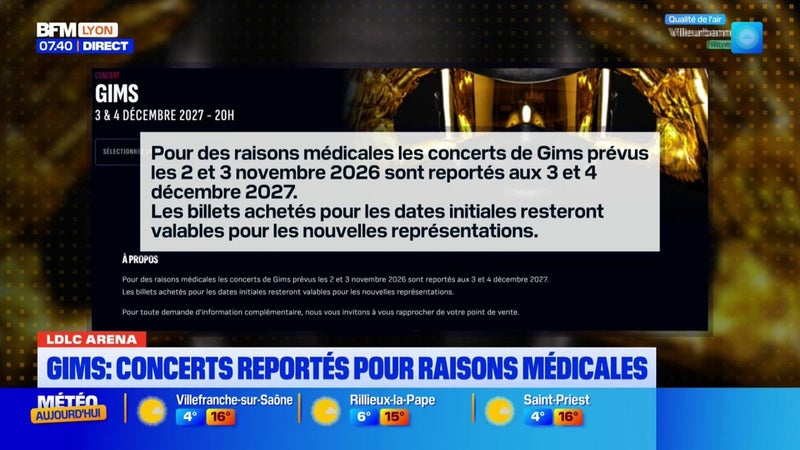 Gims reporte ses concerts à la LDLC Arena pour raisons médicales