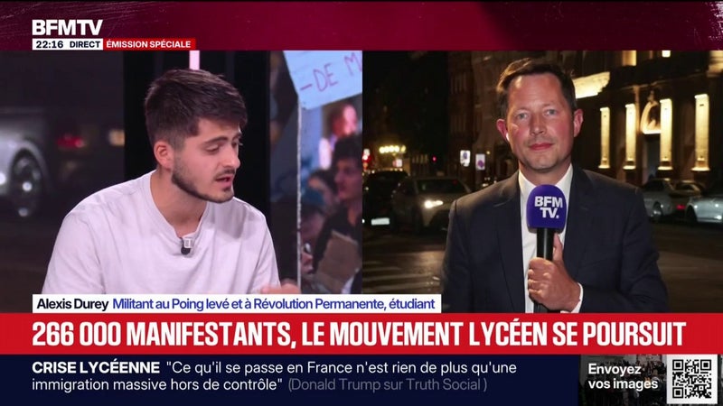 "Non": François-Xavier Bellamy, vice-président des Républicains, assure qu'il n'aurait pas manifesté s'il avait été jeune aujourd'hui