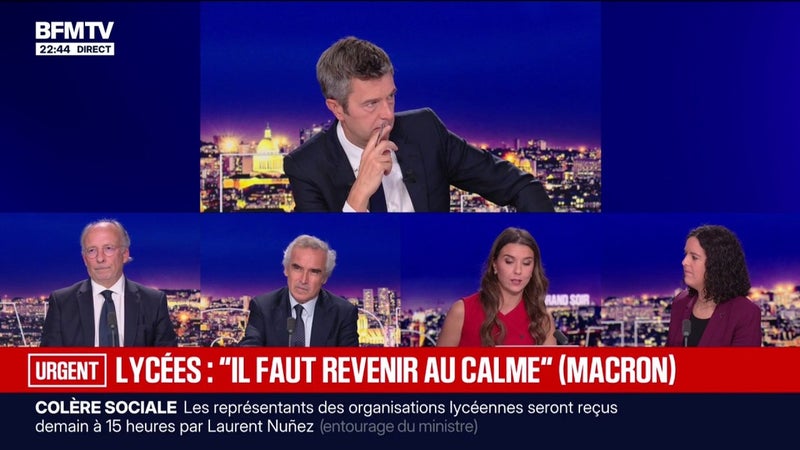 Colère des lycéens: Emmanuel Macron appelle à la reprise des cours dans le "calme" à la rentrée lundi