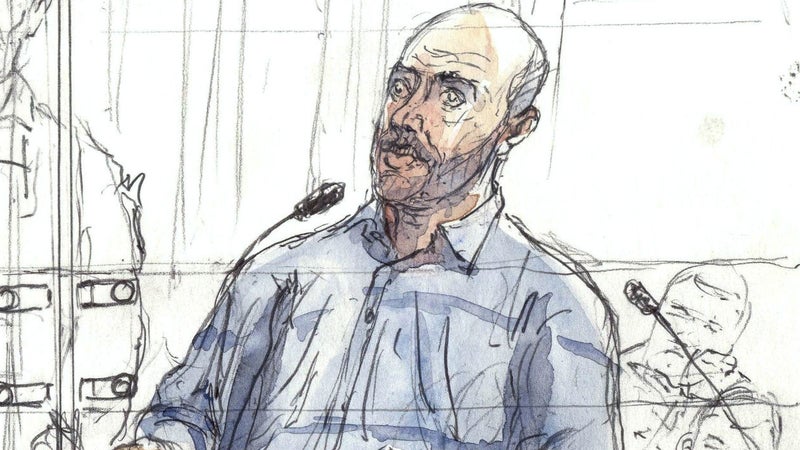 Redoine Faïd, le braqueur multirécidiviste condamné à dix-huit ans de prison, lors du procès du meurtre d'Aurélie Fouquet