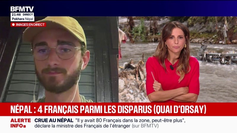 Crue au Népal et au Tibet: "Certaines parties de la vallée sont coupées du monde", explique Malo Corider, témoin des inondations au Népal