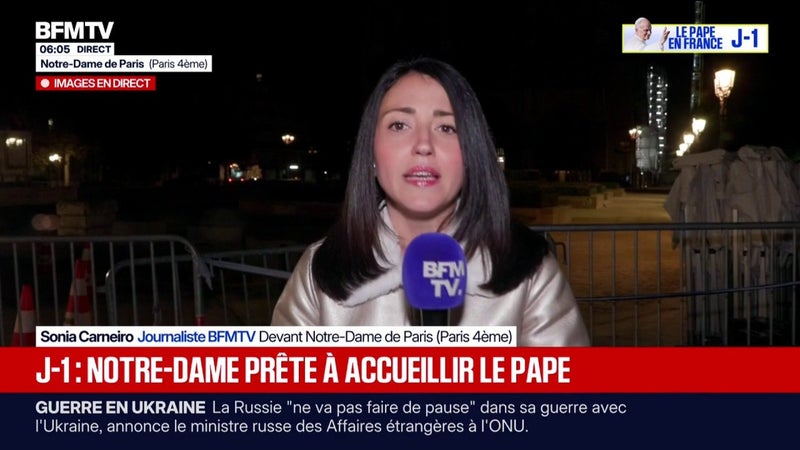 Visite du pape: les derniers préparatifs à Notre-Dame de Paris