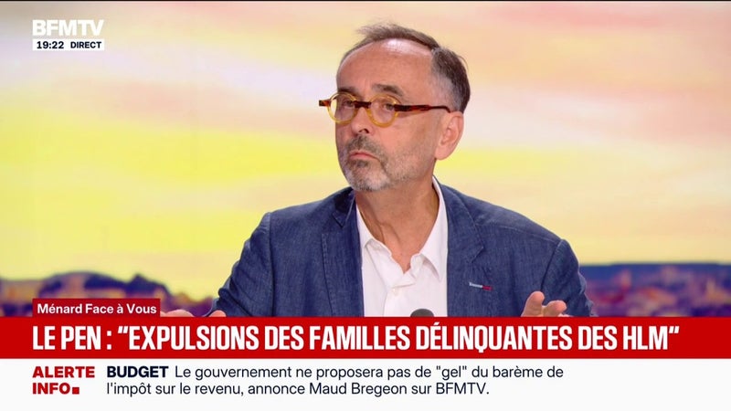 Marine Le Pen plaide pour "la priorité nationale", notamment sur le logement: "Moi ça ne me choque pas que les Français aient une priorité sur les gens qui ne le sont pas", affirme Robert Ménard, maire DVD de Béziers
