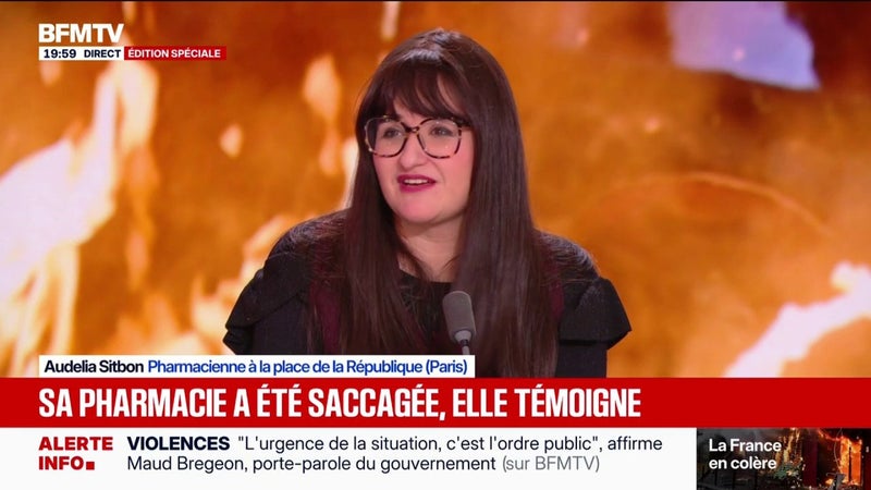 Violences du 17 octobre: Audelia, pharmacienne place de la République, raconte le moment où son commerce a été saccagé