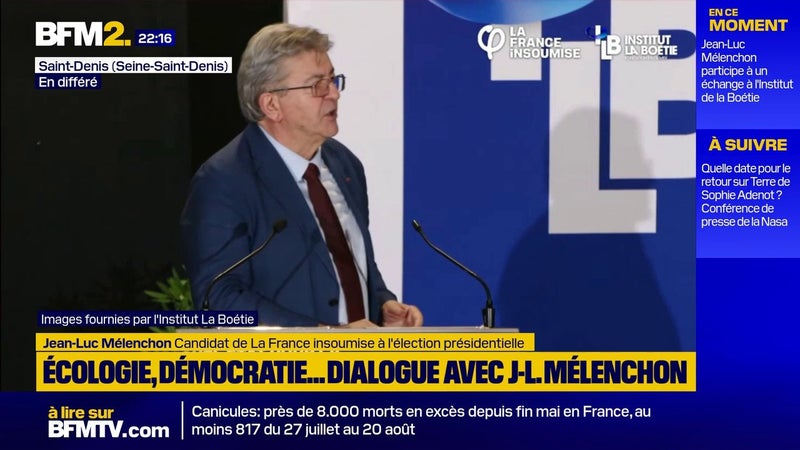 En cas "d'urgence sociale", Jean-Luc Mélenchon veut pouvoir "bloquer les prix"