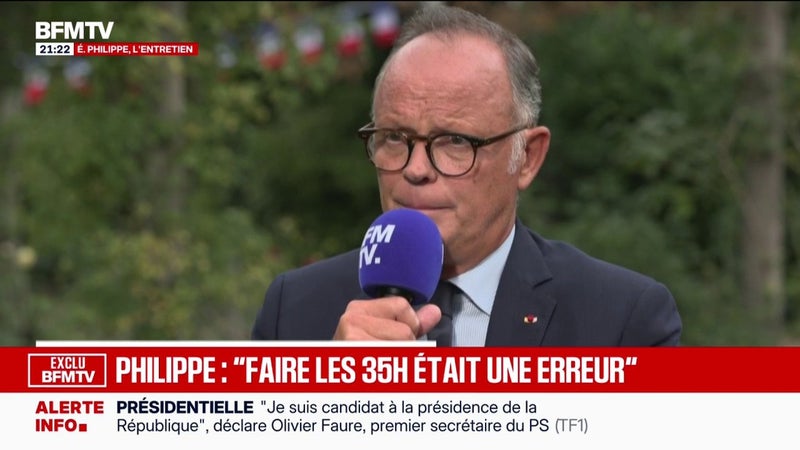 "On peut remettre de l'ordre dans nos finances publiques", déclare Édouard Philippe, candidat "Horizons" à l'élection présidentielle